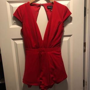 Never Worn Chic Red Romper